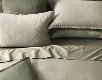 Arden Duvet Cover, TENCEL Lyocell Set, Geometric, Green,