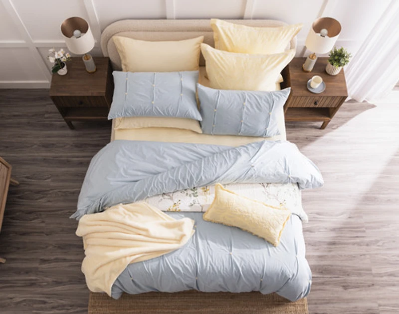 Clio Duvet Cover, Cotton Set, Blue,