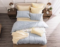 Clio Duvet Cover, Cotton Set, Blue,