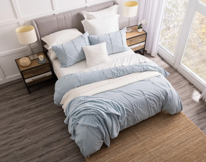 Clio Duvet Cover, Cotton Set, Blue,