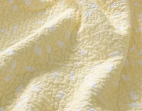 Florian Cotton Quilt Set, Floral, White,