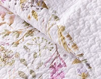 Zoey Cotton Quilt Set, Floral, Pink,