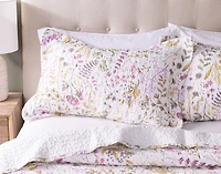 Zoey Cotton Quilt Set, Floral, Pink,