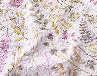 Zoey Cotton Quilt Set, Floral, Pink,