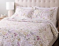 Zoey Cotton Quilt Set, Floral, Pink,