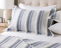 Piers Cotton Quilt Set, Geometric, Blue,