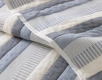 Piers Cotton Quilt Set, Geometric, Blue,