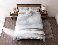 Windswept Duvet Cover, Cotton, TENCEL Lyocell, Scenic, Blue,