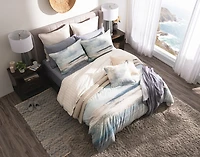 Windswept Duvet Cover, Cotton, TENCEL Lyocell, Scenic, Blue,