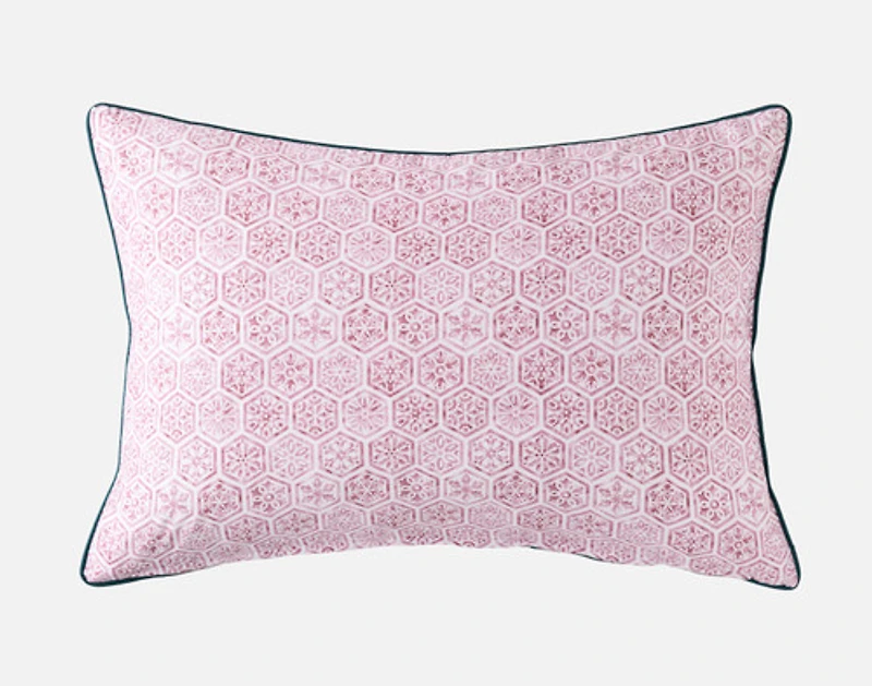 Mandira Duvet Cover, Cotton Set, Geometric, Pink,