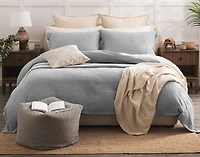 Cielo Duvet Cover, TENCEL Lyocell Set, Geometric, Blue,