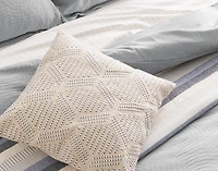 Cielo Duvet Cover, TENCEL Lyocell Set, Geometric, Blue,