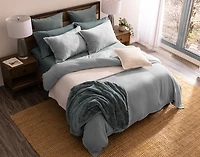 Cielo Duvet Cover, TENCEL Lyocell Set, Geometric, Blue,