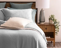 Cielo Duvet Cover, TENCEL Lyocell Set, Geometric, Blue,