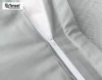 Cielo Duvet Cover, TENCEL Lyocell Set, Geometric, Blue,