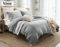 Cielo Duvet Cover, TENCEL Lyocell Set, Geometric, Blue,
