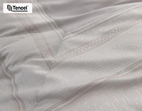 Renley Duvet Cover, TENCEL Lyocell, Geometric, Grey,