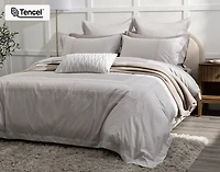 Renley Duvet Cover, TENCEL Lyocell, Geometric, Grey,