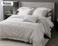 Renley Duvet Cover, TENCEL Lyocell, Geometric, Grey,