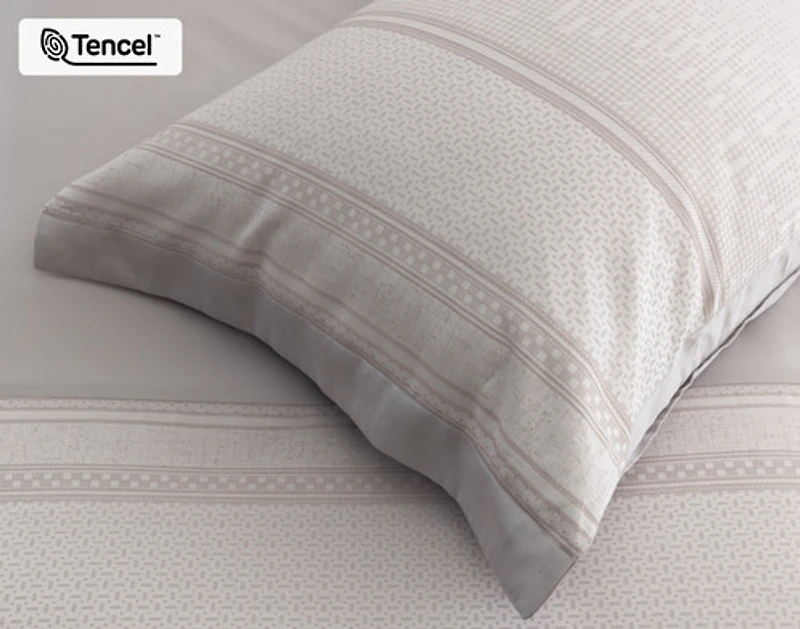 Renley Pillow Sham, Geometric, Grey,