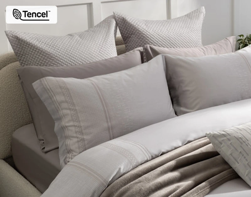 Renley Pillow Sham, Geometric, Grey,