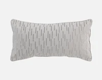 Renley Boudoir Pillow Cover, Geometric, Grey, 24" x 12"