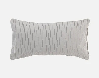 Renley Boudoir Pillow Cover, Geometric, Grey, 24" x 12"