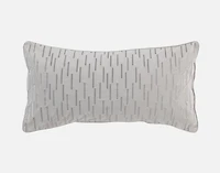 Renley Boudoir Pillow Cover, Geometric, Grey, 24" x 12"