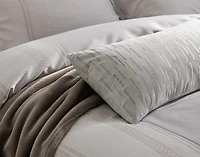Renley Boudoir Pillow Cover, Geometric, Grey, 24" x 12"