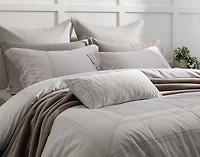Renley Boudoir Pillow Cover, Geometric, Grey, 24" x 12"