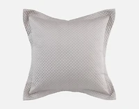 Renley Euro Sham, Geometric, Grey, 26" x 26"
