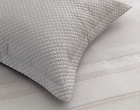 Renley Euro Sham, Geometric, Grey, 26" x 26"