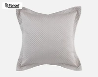Renley Euro Sham, Geometric, Grey, 26" x 26"