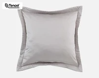 Renley Euro Sham, Geometric, Grey, 26" x 26"