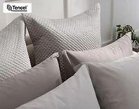 Renley Euro Sham, Geometric, Grey, 26" x 26"