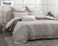 Renley Euro Sham, Geometric, Grey, 26" x 26"