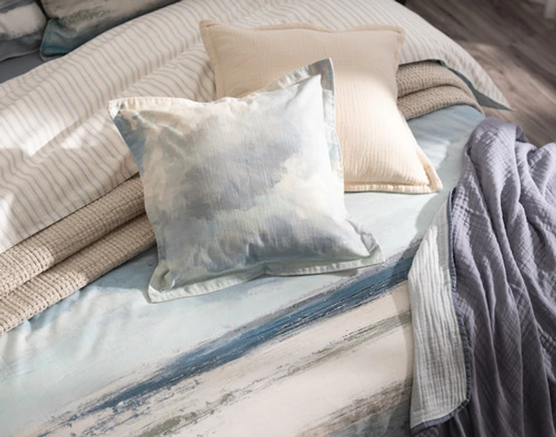 Windswept Square Cushion Cover, Scenic, Blue, 18" x 18"