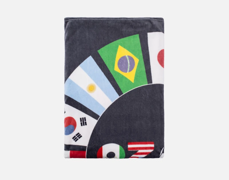 World Cup Fleece Throw, Scenic, Blue