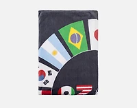 World Cup Fleece Throw, Scenic, Blue