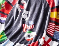 World Cup Fleece Throw, Scenic, Blue
