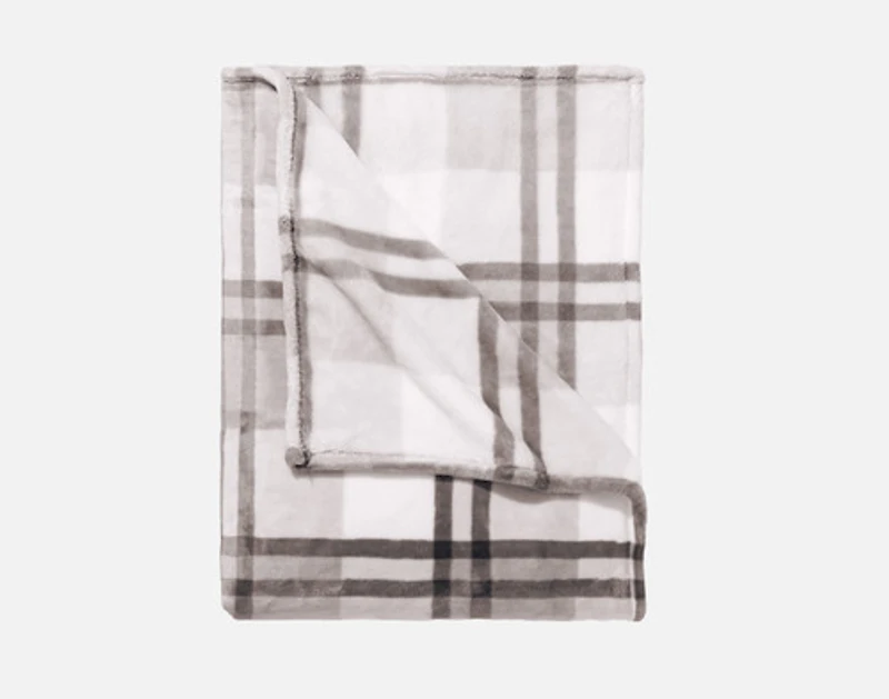 Plaid Cashmere Touch Fleece Blanket