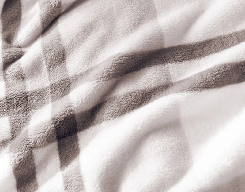 Plaid Cashmere Touch Fleece Blanket