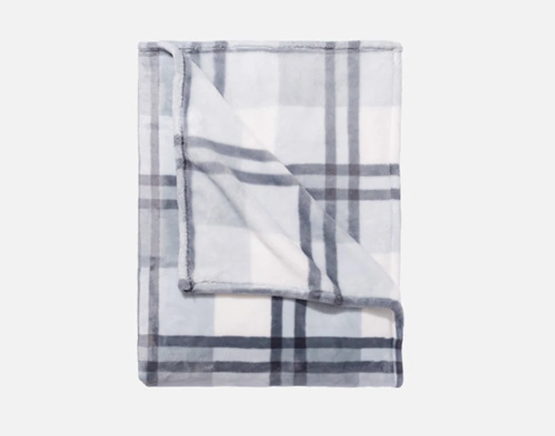 Plaid Cashmere Touch Fleece Blanket