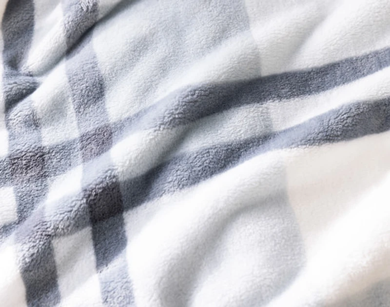 Plaid Cashmere Touch Fleece Blanket