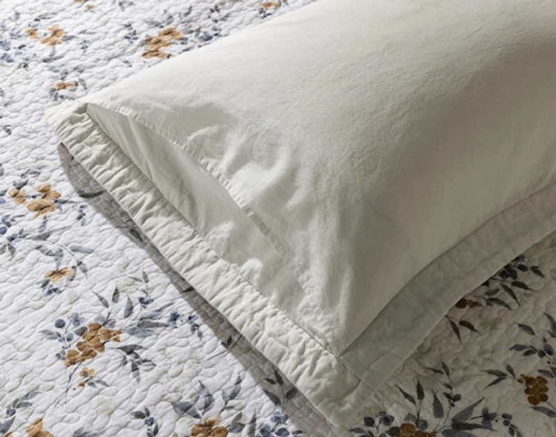 Esther Cotton Quilt Set, Floral, Brown,