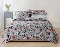 Eloise Cotton Quilt Set, Floral, Pink,