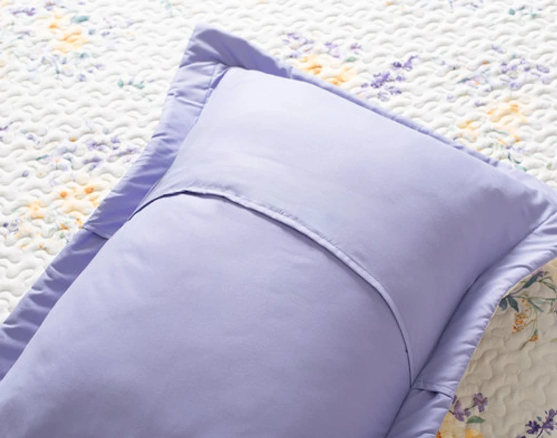 Clara Recycled Polyester Coverlet Set, Floral, White,