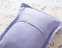 Clara Recycled Polyester Coverlet Set, Floral, White,