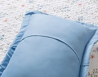 Delphine Recycled Polyester Coverlet Set, Floral, White,