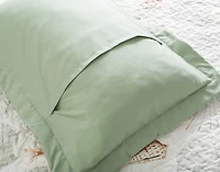 Shoreline Recycled Polyester Coverlet Set, Scenic, White,